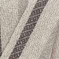 67" X 52" Beige And Taupe Cotton Woven Striped Throw Blanket with Fringe