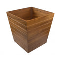 21" Brown Solid Wood Indoor Outdoor Square Planter Box