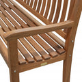 72" Teak Solid Wood Garden Bench