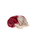 Red Woven Acrylic Solid Color Reversable Throw