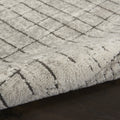 2' X 4' Ivory And Grey Abstract Power Loom Distressed Non Skid Area Rug