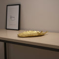 10" Gold Cast Iron Leaf Vanity Tray