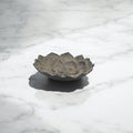 6" Black Lotus Flower Metal Handmade Tray