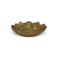 6" Gold Lotus Flower Metal Lotus Leaf Handmade Vanity Tray