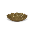 6" Gold Lotus Flower Metal Lotus Leaf Handmade Vanity Tray