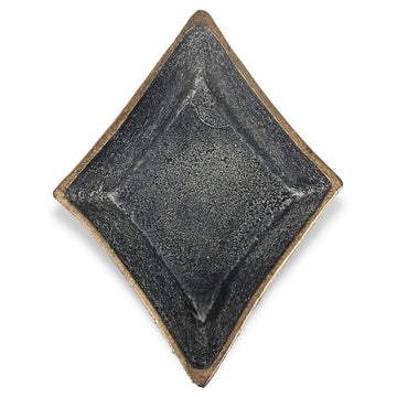 5" Black Cast Iron Diamond Square Bowl