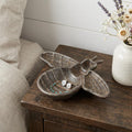8" Gray Bumble Bee Metal Handmade Tray