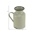 8" Gray and Black Metal Jug Vase
