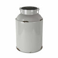 17" Gray Metal Jug Vase