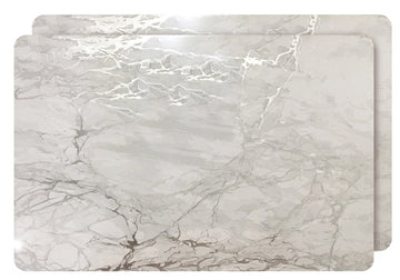 12" X 18" Silver And Gray Abstract Placemats