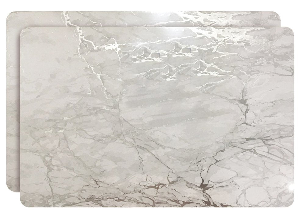 12" X 18" Silver And Gray Abstract Placemats