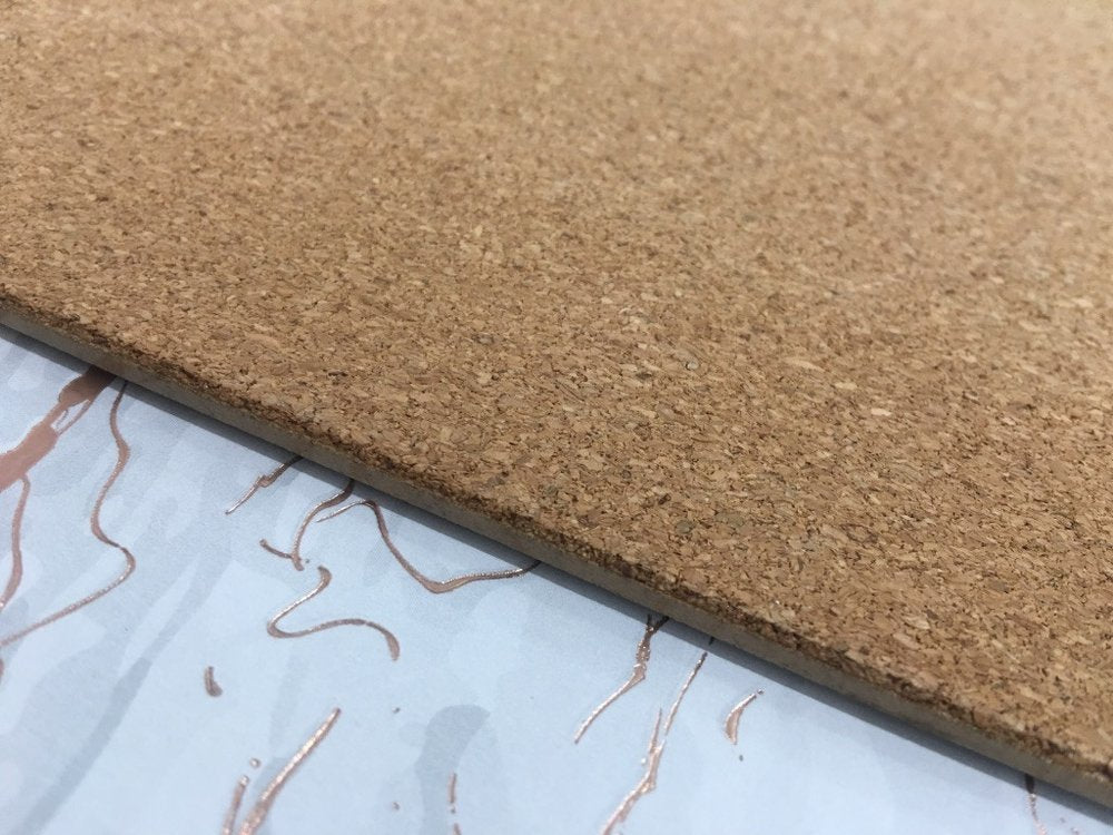 15" X 15" Gold Ivory And Gray Abstract Agglomerated cork Round Placemats