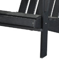 29" Black Heavy Duty Plastic Indoor Outdoor Adirondack Chair