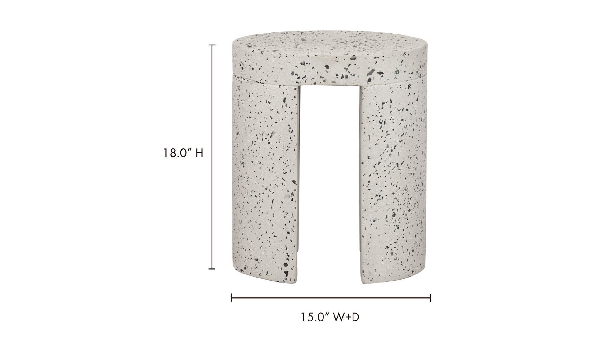 Stylish Lyon Outdoor Stool in Light Grey - Durable & Modern Seat