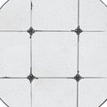 36" Black Round Iron Framed Antiqued Glass Accent Mirror