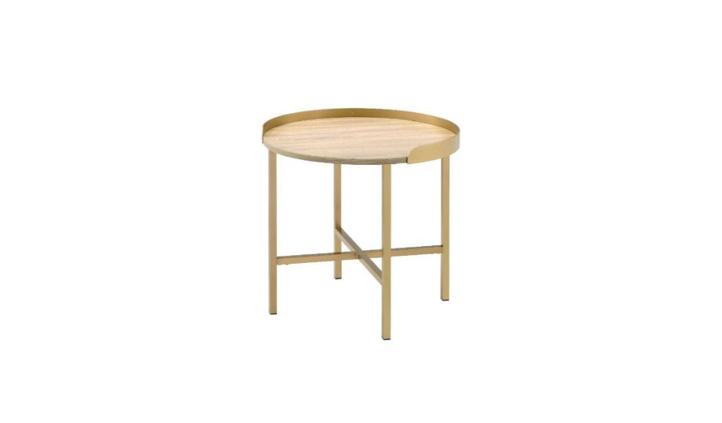 Gold Oak End Table - High-End Furniture