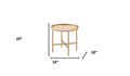 Gold Oak End Table - High-End Furniture