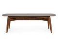 95" Brown Solid Wood Dining Table