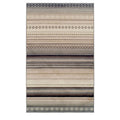 4' X 6' Gray Brown And Ivory Geometric Area Rug
