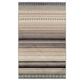 8' X 10' Gray Brown And Ivory Geometric Area Rug
