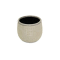 6" Beige Dot Ceramic Indoor Outdoor Round Pot Planter