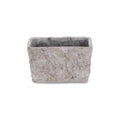 9" Gray Speckle Glaze Cement Indoor Outdoor Rectangular Pot Planter