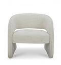 31" Cream Upholstered Arm Chair