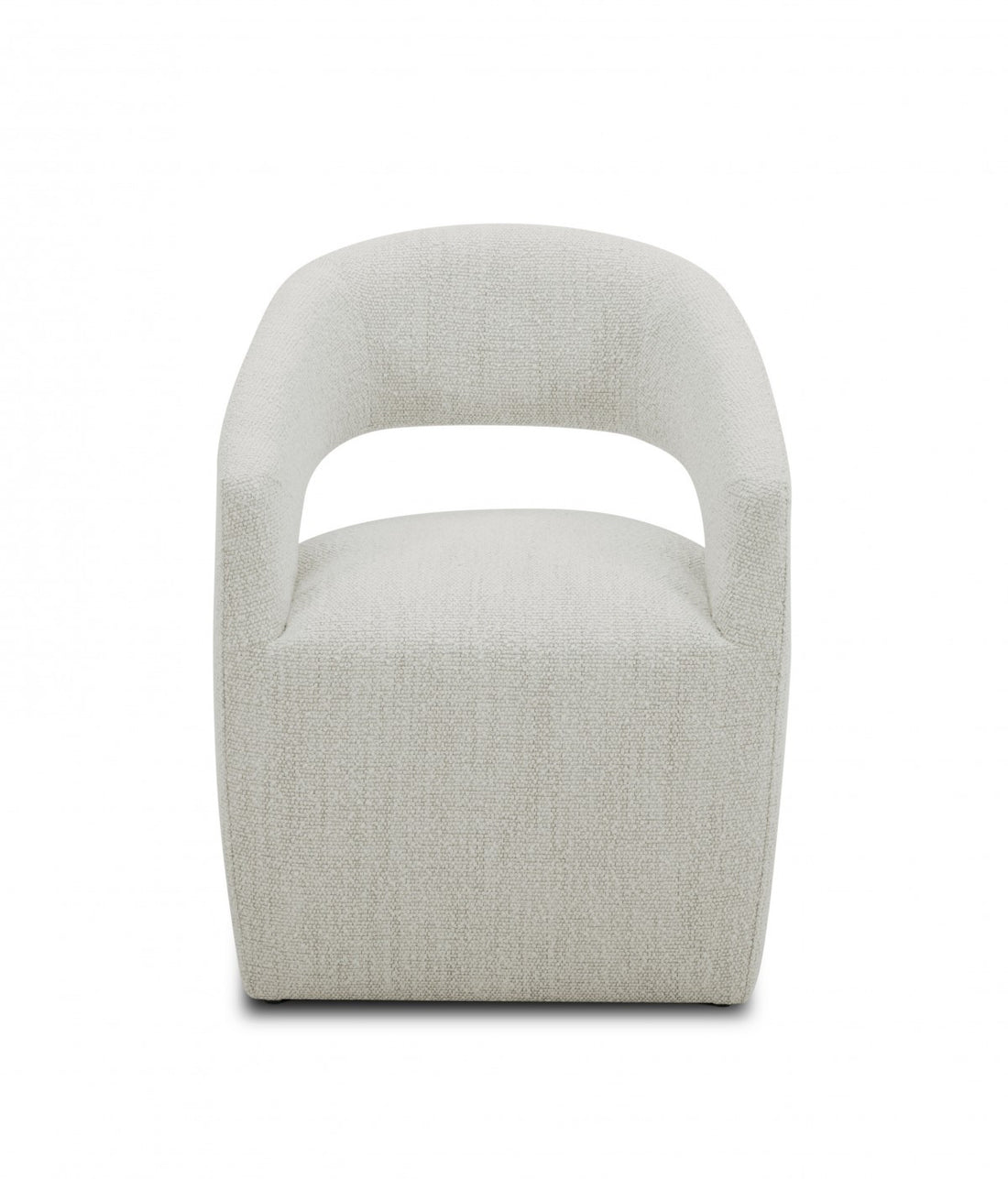 26" Cream Fabric Arm Chair