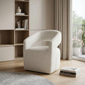 26" Cream Fabric Arm Chair