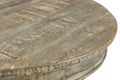 30" Gray Rounded Solid Wood Pedestal Base Dining Table