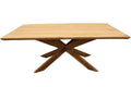 79" Natural Solid Wood Pedestal Base Dining Table