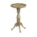 Beige Round End Table - Manufactured Wood