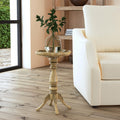 Beige Round End Table - Manufactured Wood