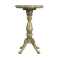 Beige Round End Table - Manufactured Wood