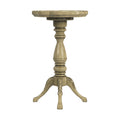 Beige Round End Table - Manufactured Wood