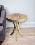 Distressed Beige End Table - 26