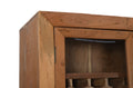 42" Brown Solid Wood And Glass Bar Cabinet With Four Shelves