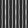 2' X 5' Black And White Modern Stripe Printed Vinyl Area Rug with UV Protection