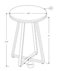 22" Black Round End Table