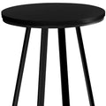22" Black Round End Table