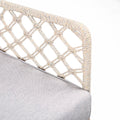 26" Gray Metal Outdoor Dining Chair with Gray Cushion