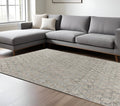 8' X 10' Beige Moroccan Stain Resistant Area Rug