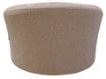 44" Sand Linen Upholstered Swivel Round Accent Chair And Toss Pillows