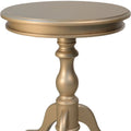 25" Champagne Wood Round End Table