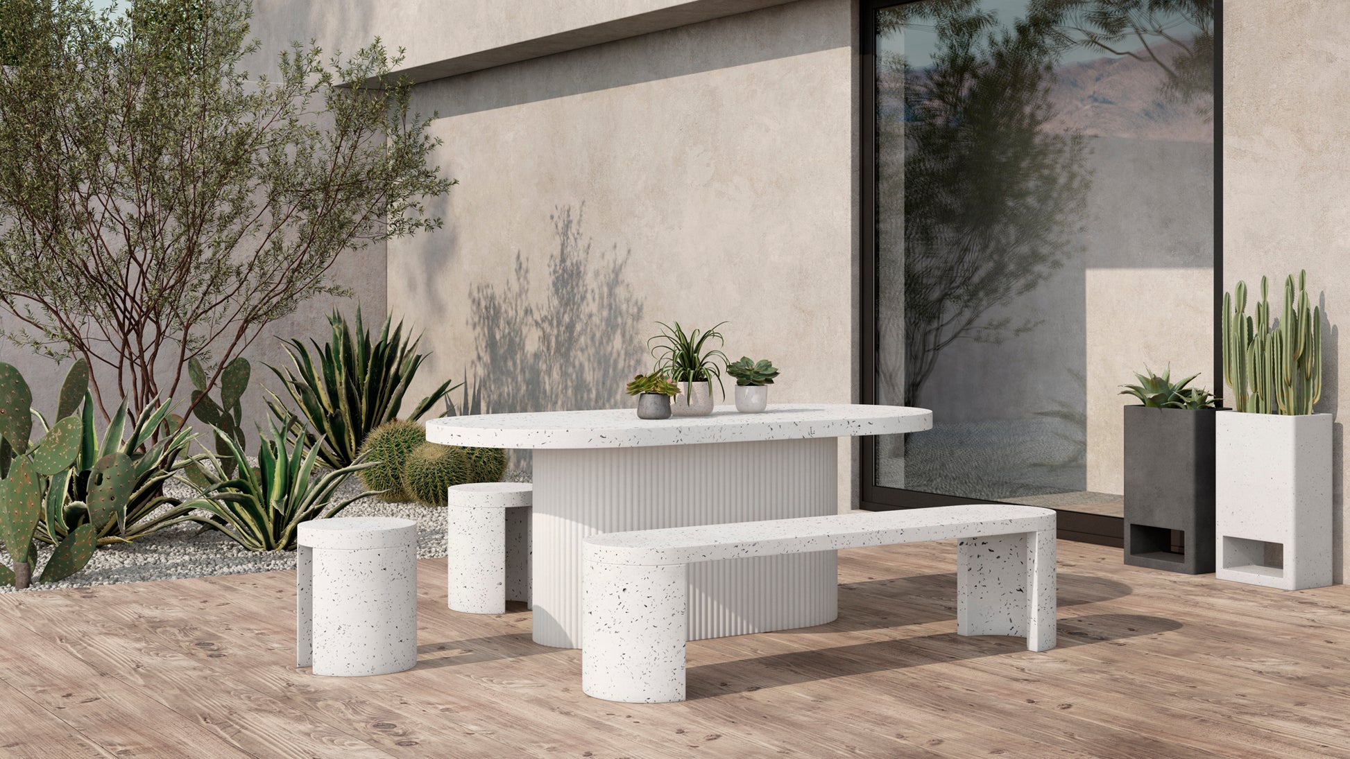 Stylish Lyon Outdoor Stool in Light Grey - Durable & Modern Seat