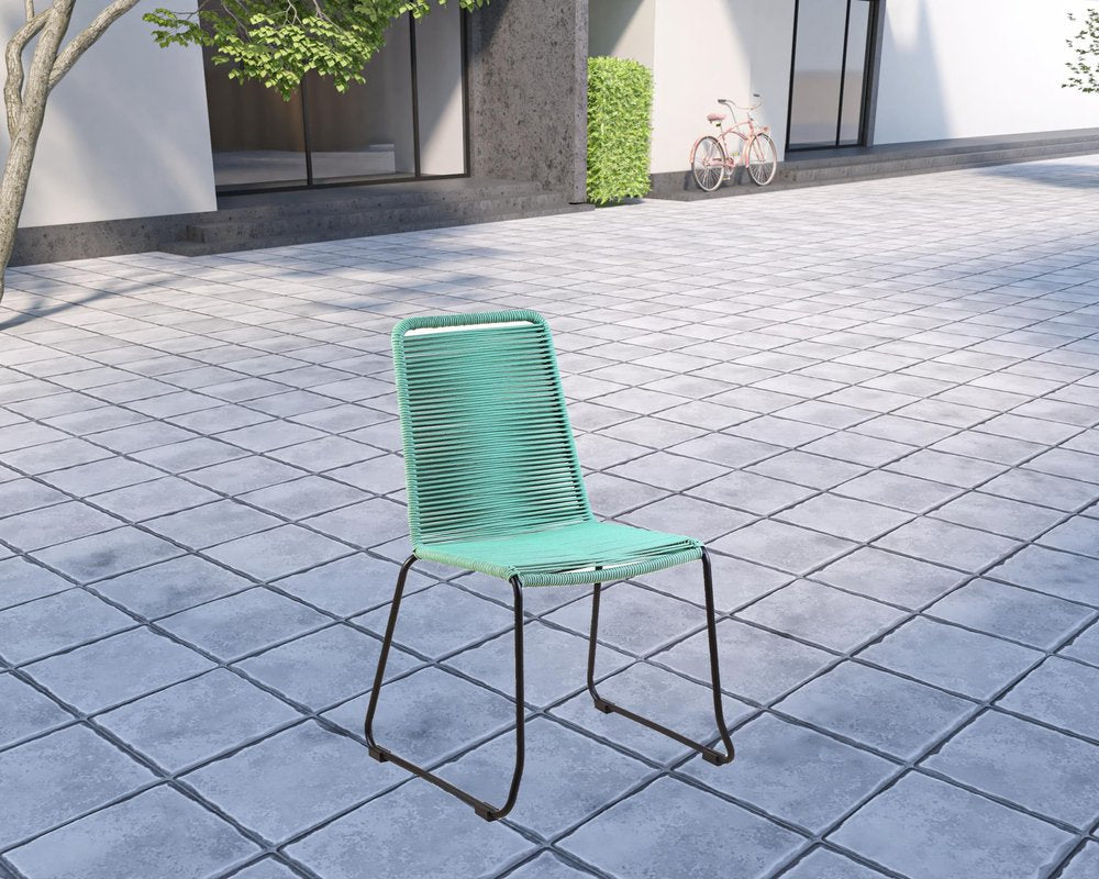 Five Piece Brown and Black Solid Wood Dining Set with Four Chairs