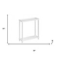 Set Of Two 24" White Wood Rectangular End Tables With Shelf