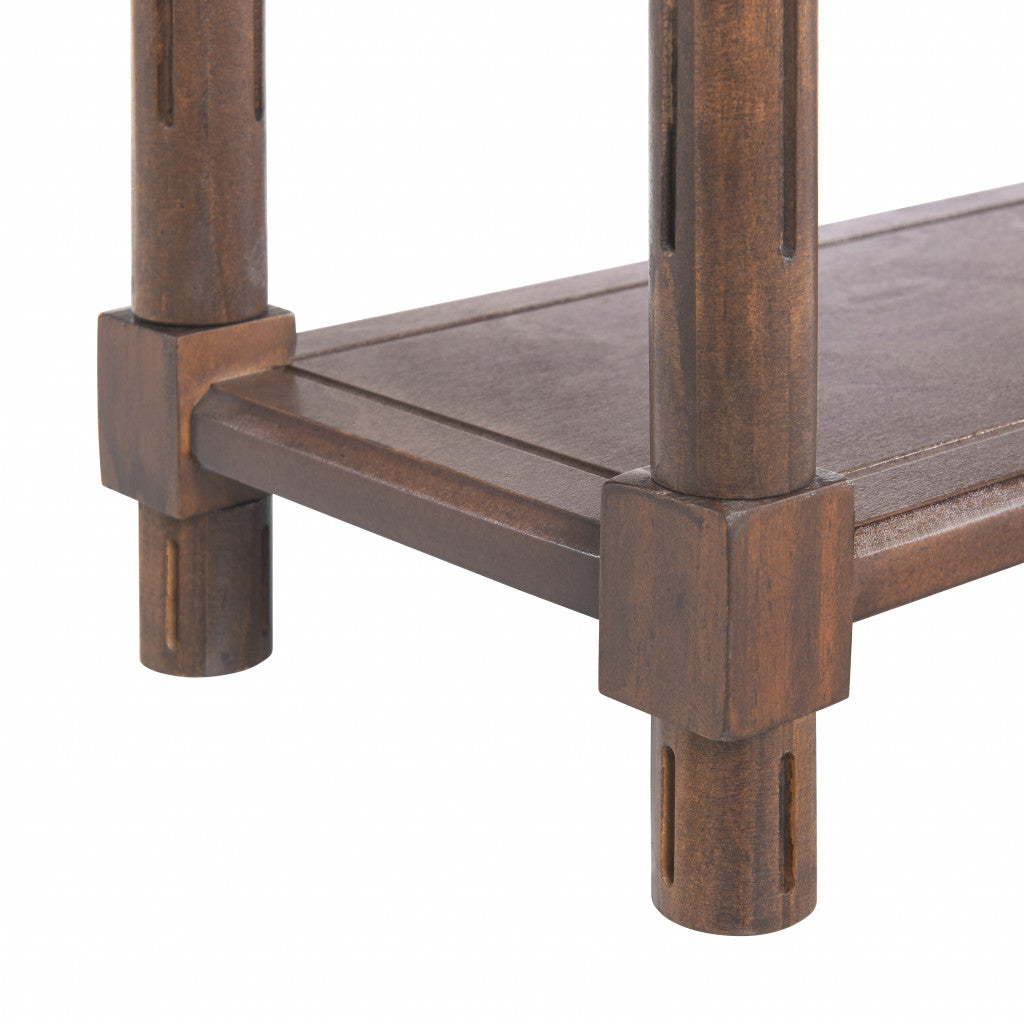 Luxury End Tables - Brown Wood Set