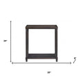 Set of Two 24" Espresso Solid Wood End Tables With Shelf