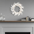 25" White Mixed Assortment Artificial Wreath